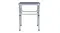 A front view of a compact folding table showing reinforced aluminium legs, crossbars, and non-slip feet A front view of a compact folding table showing reinforced aluminium legs, crossbars, and non-slip feet