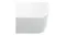 Extreme close-up showing the smooth, rounded corner of a glossy white ceramic bathroom sink basin Extreme close-up showing the smooth, rounded corner of a glossy white ceramic bathroom sink basin