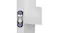 Close-up view of a wall mount bracket with screws on a white shelf Close-up view of a wall mount bracket with screws on a white shelf
