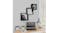 Modern room with a wall-mounted cube wall shelves Modern room with a wall-mounted cube wall shelves