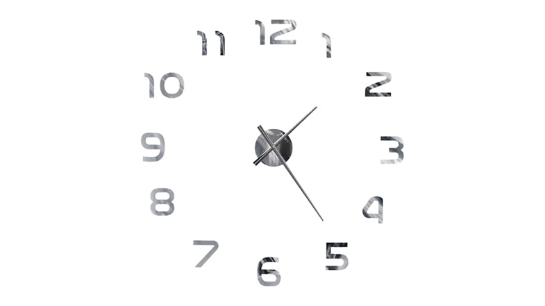 NNEVL Modern Style Floating Wall Clock 100cm - Silver NNEVL Modern Style Floating Wall Clock 100cm - Silver