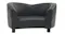 A front view of the NNEVL Faux Leather Dog Sofa 67 x 41 x 39cm in black colour A front view of the NNEVL Faux Leather Dog Sofa 67 x 41 x 39cm in black colour