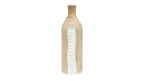 Dotti Carved Wood Vase - 39cm