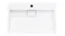 Top view of the NNEVL rectangular cast marble basin in white Top view of the NNEVL rectangular cast marble basin in white