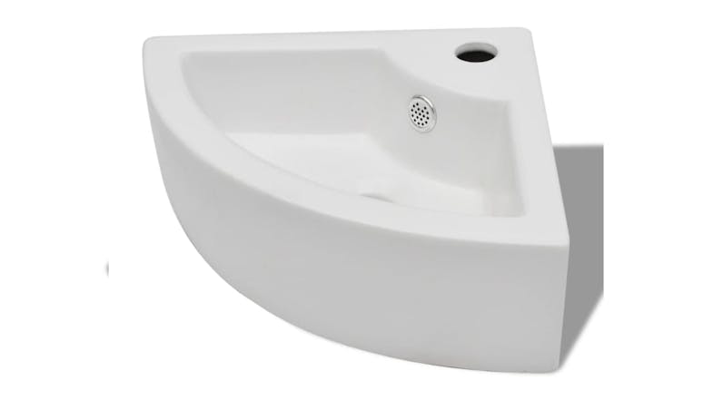 NNEVL Basin w/ Overflow Corner Ceramic 45 x 32 x 12.5cm - White NNEVL Basin w/ Overflow Corner Ceramic 45 x 32 x 12.5cm - White