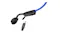 Close-up view of Shokz OpenMove featuring an open charging port Close-up view of Shokz OpenMove featuring an open charging port