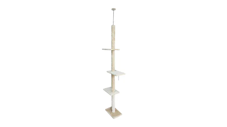 4Paws Cat Scratching Post with Platforms 230cm - Beige 4Paws Cat Scratching Post with Platforms 230cm - Beige