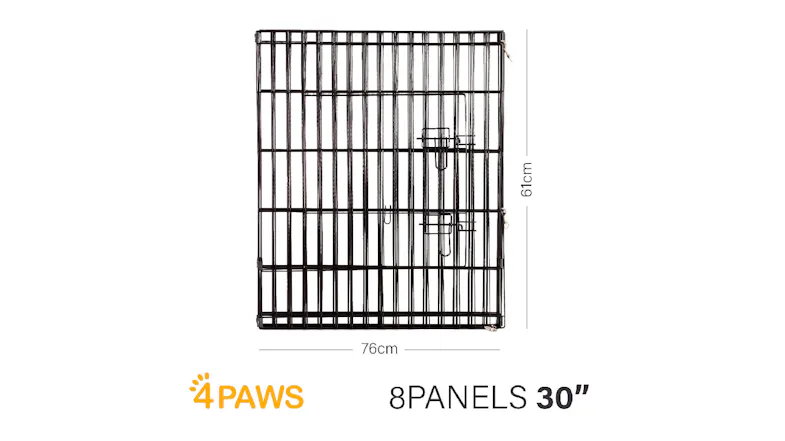 4Paws Collapsable 8 Panel Wire Pet Pen 76cm 4Paws Collapsable 8 Panel Wire Pet Pen 76cm