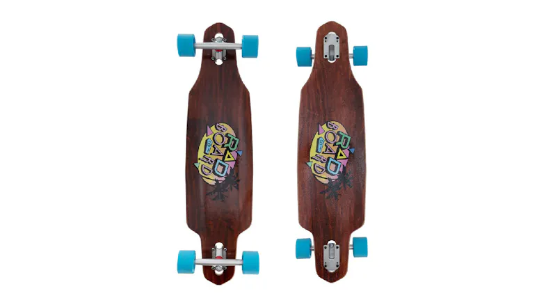 RAD Board Co. Complete Longboard 22 x 26cm - Tiki Cabin RAD Board Co. Complete Longboard 22 x 26cm - Tiki Cabin