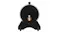A front view of the barrel showing a black circular end panel with a metal tap in the centre A front view of the barrel showing a black circular end panel with a metal tap in the centre