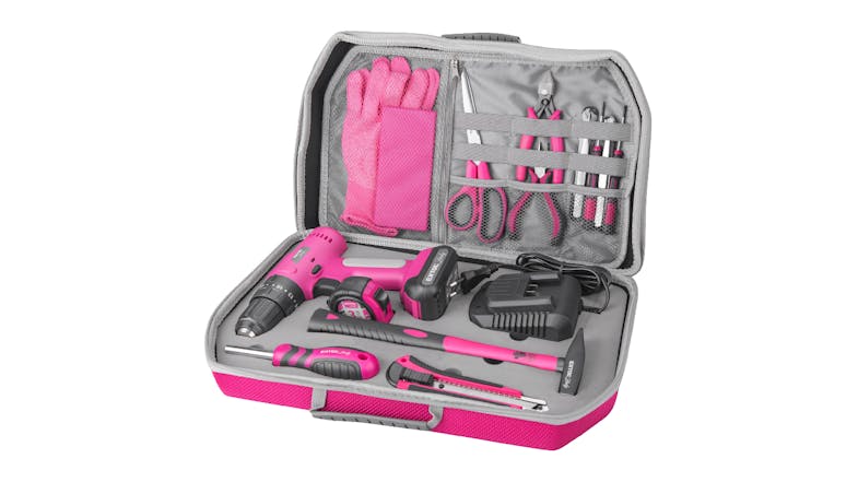 Extol Cordless Impact Drill & Tool Set 14pcs. - Pink Extol Cordless Impact Drill & Tool Set 14pcs. - Pink