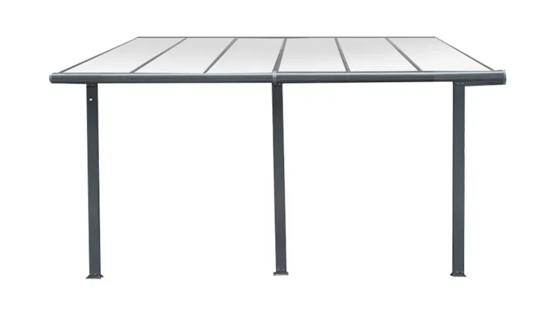 TSB Living Aluminium Patio Canopy 3.7 x 3 x 2m - Grey TSB Living Aluminium Patio Canopy 3.7 x 3 x 2m - Grey