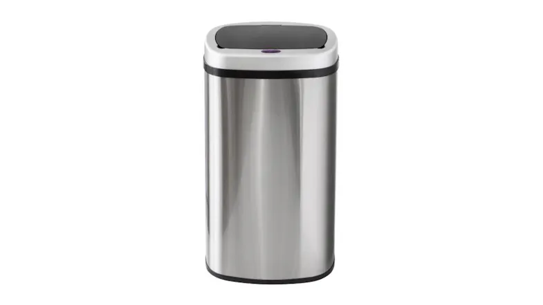 Dual Compartment Smart Sensor Rubbish Bin with Deodorant Compartment 60L - Silver Dual Compartment Smart Sensor Rubbish Bin with Deodorant Compartment 60L - Silver