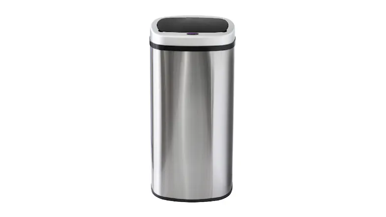 Dual Compartment Smart Sensor Rubbish Bin with Deodorant Compartment 70L - Silver Dual Compartment Smart Sensor Rubbish Bin with Deodorant Compartment 70L - Silver