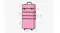 TSB Living Portable Makeup Trolley with Wheels, Travel Handle - Pink TSB Living Portable Makeup Trolley with Wheels, Travel Handle - Pink
