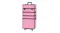 TSB Living Portable Makeup Trolley with Wheels, Travel Handle - Pink TSB Living Portable Makeup Trolley with Wheels, Travel Handle - Pink