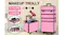 TSB Living Portable Makeup Trolley with Wheels, Travel Handle - Pink TSB Living Portable Makeup Trolley with Wheels, Travel Handle - Pink