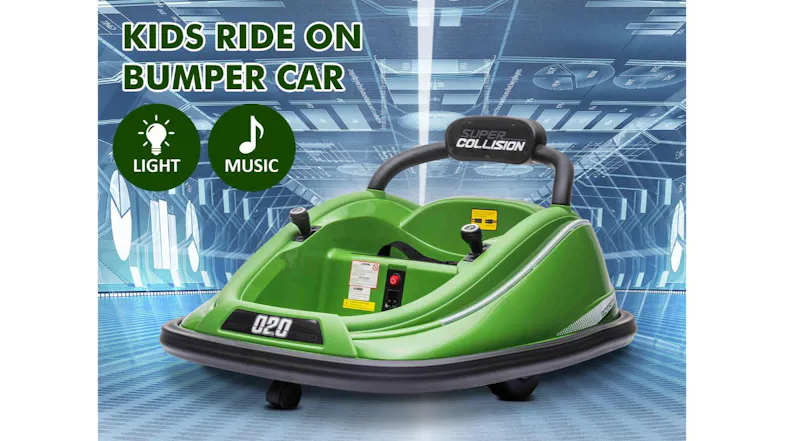 TSB Living Lo-Speed Bumper Car with Seat Belt - Green TSB Living Lo-Speed Bumper Car with Seat Belt - Green