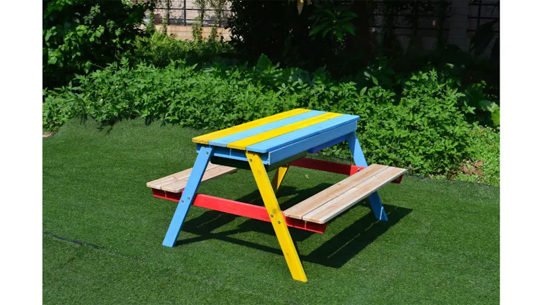 TSB Living Children's Wooden Picnic Bench with Built-In Basin TSB Living Children's Wooden Picnic Bench with Built-In Basin