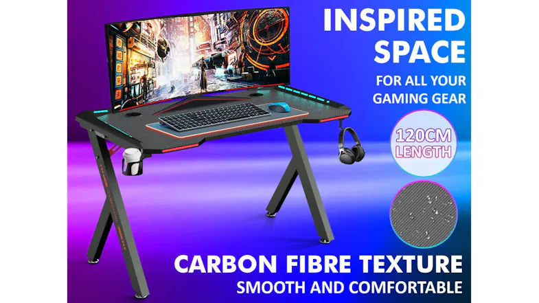 TSB Living Gaming Desk with RGB Light Effects TSB Living Gaming Desk with RGB Light Effects