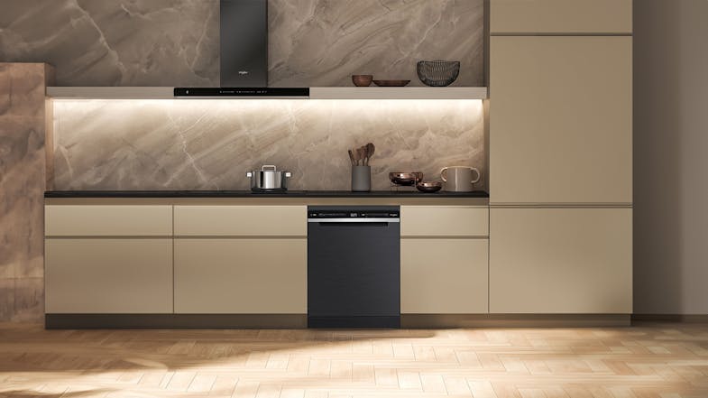 Whirlpool 14 Place Setting Dishwasher - Freestanding with 9 Programs - Black Stainless Steel (WDFS3R4NBSAU) Whirlpool 14 Place Setting Dishwasher - Freestanding with 9 Programs - Black Stainless Steel (WDFS3R4NBSAU)