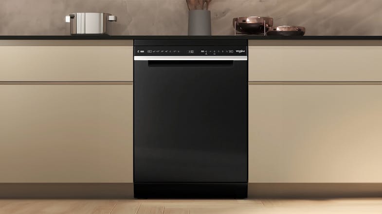 Whirlpool 14 Place Setting Dishwasher - Freestanding with 9 Programs - Black Stainless Steel (WDFS3R4NBSAU) Whirlpool 14 Place Setting Dishwasher - Freestanding with 9 Programs - Black Stainless Steel (WDFS3R4NBSAU)