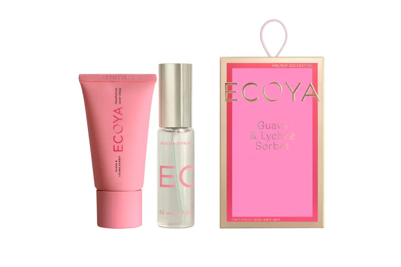 Ecoya 2 Piece Mini Room Spray & Hand Cream Gift Set - Guava & Lychee Sorbet Ecoya 2 Piece Mini Room Spray & Hand Cream Gift Set - Guava & Lychee Sorbet