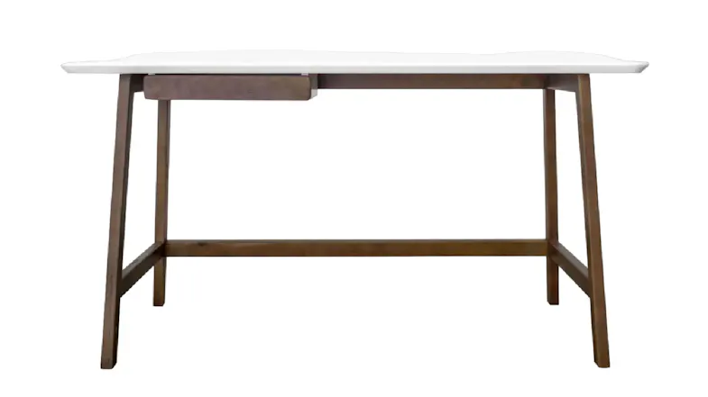 TSB Living Darcy Range Writing Desk w/ Drawer - White/Walnut TSB Living Darcy Range Writing Desk w/ Drawer - White/Walnut