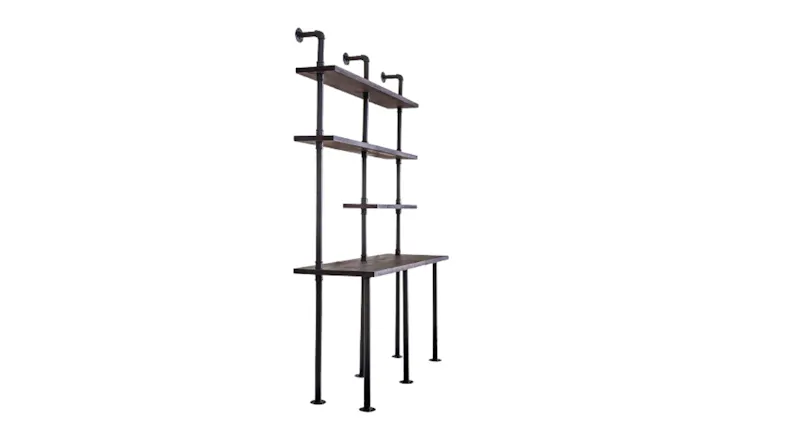 TSB Living Industrial Pipe Desk & Shelf Set TSB Living Industrial Pipe Desk & Shelf Set