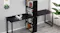 TSB Living 2 Person Desk with Dividing Bookshelf - Black TSB Living 2 Person Desk with Dividing Bookshelf - Black