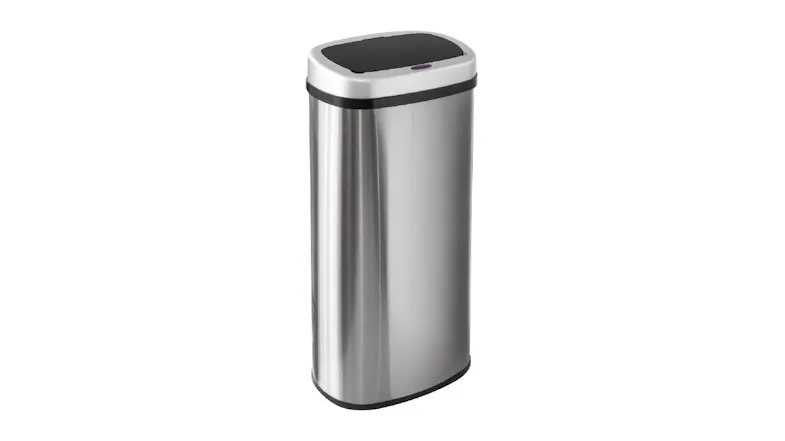 Dual Compartment Smart Sensor Rubbish Bin with Deodorant Compartment 70L - Silver Dual Compartment Smart Sensor Rubbish Bin with Deodorant Compartment 70L - Silver
