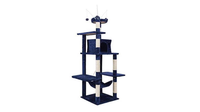 TSB Living Cat Tree with Hide, Nests 160cm - Blue TSB Living Cat Tree with Hide, Nests 160cm - Blue