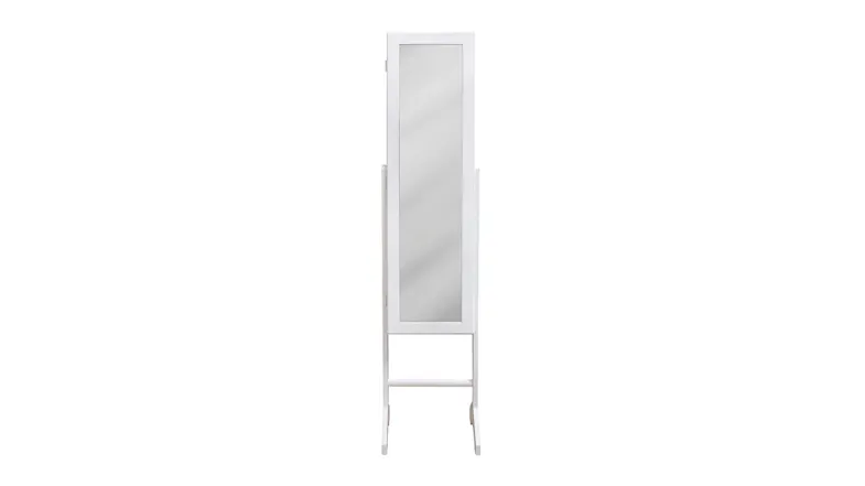TSB Living Standing Mirror w/ Built-In Jewelery Cabinet - White TSB Living Standing Mirror w/ Built-In Jewelery Cabinet - White