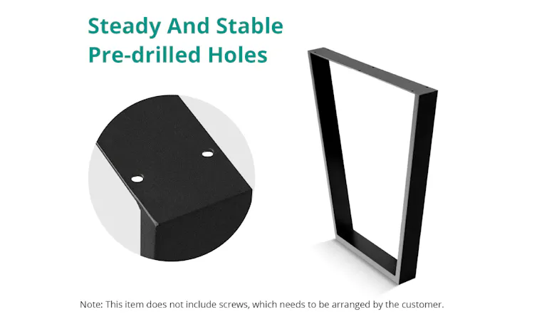 TSB Living Top-Heavy Trapezoid Table Leg with Pre-Drilled Holes 2pcs. - Matte Black TSB Living Top-Heavy Trapezoid Table Leg with Pre-Drilled Holes 2pcs. - Matte Black