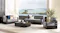 Outdoor setting featuring the Monaco furniture collection, including a sofa, two armchairs, and a table. Outdoor setting featuring the Monaco furniture collection, including a sofa, two armchairs, and a table.