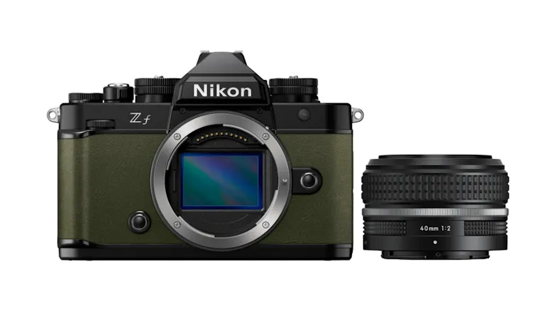 Nikon Z f Full Frame Mirrorless Camera (Moss Green) with Nikkor Z 40mm f/2 SE Lens Nikon Z f Full Frame Mirrorless Camera (Moss Green) with Nikkor Z 40mm f/2 SE Lens