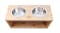 Charlie's Raised Bamboo Pet Feeding Station with Stainless Steel Bowls Charlie's Raised Bamboo Pet Feeding Station with Stainless Steel Bowls