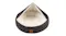Dome-shaped pet bed with dark corduroy exterior. Dome-shaped pet bed with dark corduroy exterior.