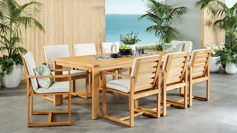 Hudson 9 Piece Outdoor Dining Setting Hudson 9 Piece Outdoor Dining Setting