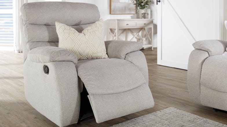 Stirling 3 Piece Fabric Recliner Lounge
