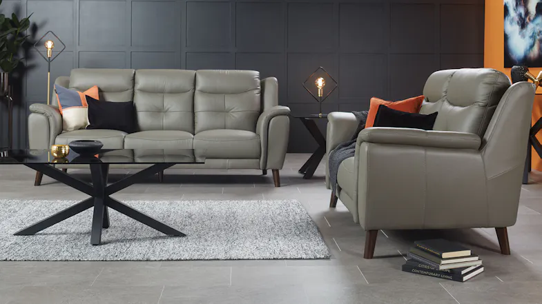 Georgia 2 Piece Leather Lounge Suite Georgia 2 Piece Leather Lounge Suite