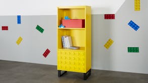 Otto 1 Cupboard 2 Shelf Bookcase - Yellow