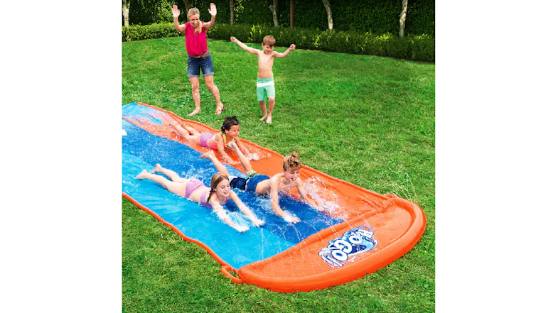 Bestway "H2OGO!" Triple Lane Garden Waterslide with Sprinklers 4.88m Bestway "H2OGO!" Triple Lane Garden Waterslide with Sprinklers 4.88m