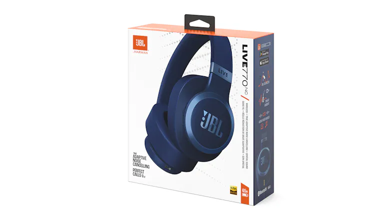 JBL Live 770NC Adaptive Noise Cancelling Wireless Over-Ear Headphones - Blue JBL Live 770NC Adaptive Noise Cancelling Wireless Over-Ear Headphones - Blue