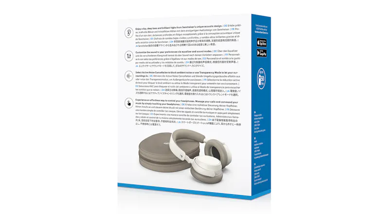 Sennheiser ACCENTUM Plus Hybrid Adaptive Noise Cancelling Wireless Over-Ear Headphones - White Sennheiser ACCENTUM Plus Hybrid Adaptive Noise Cancelling Wireless Over-Ear Headphones - White