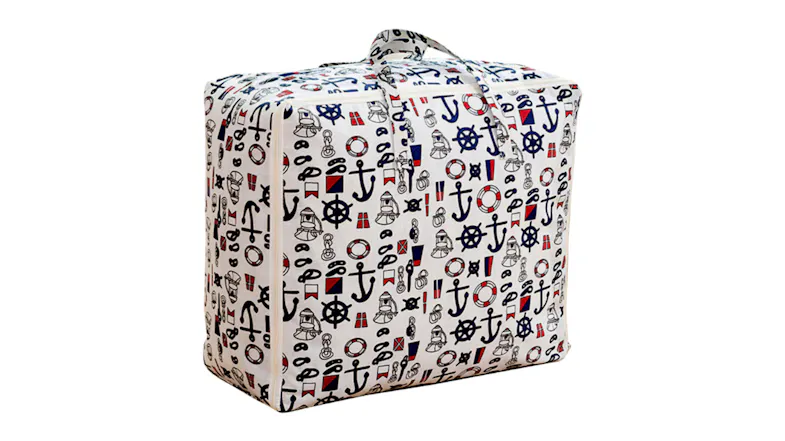 SOGA Extra Large Soft Storage Bag - Nautical Icons SOGA Extra Large Soft Storage Bag - Nautical Icons