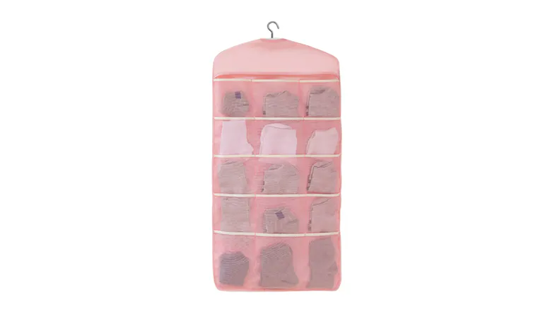 SOGA Dual Sided Hanging Storage Pockets - Pink SOGA Dual Sided Hanging Storage Pockets - Pink