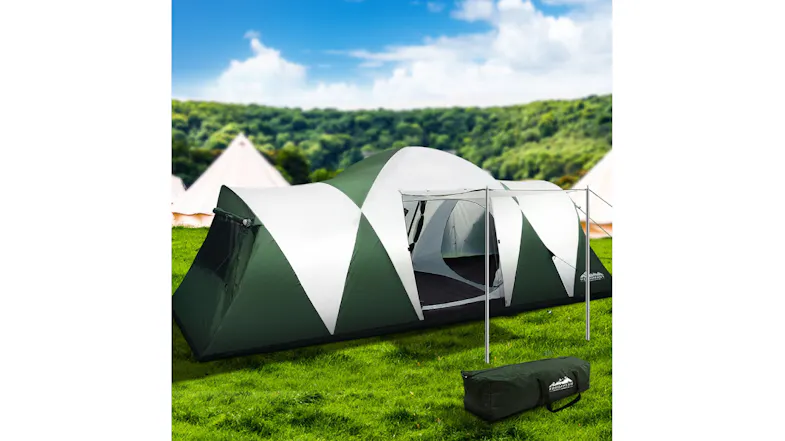 A view of the tent installed outdoors A view of the tent installed outdoors