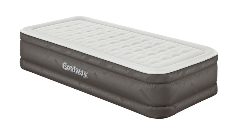 Bestway Fortech Air Mattress with Built-In Pump Twin Single 46cm - Brown Bestway Fortech Air Mattress with Built-In Pump Twin Single 46cm - Brown