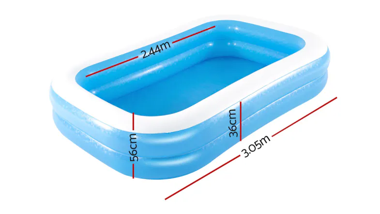 Bestway Inflatable Pool Rectangle 2.61 x 1.75m Bestway Inflatable Pool Rectangle 2.61 x 1.75m